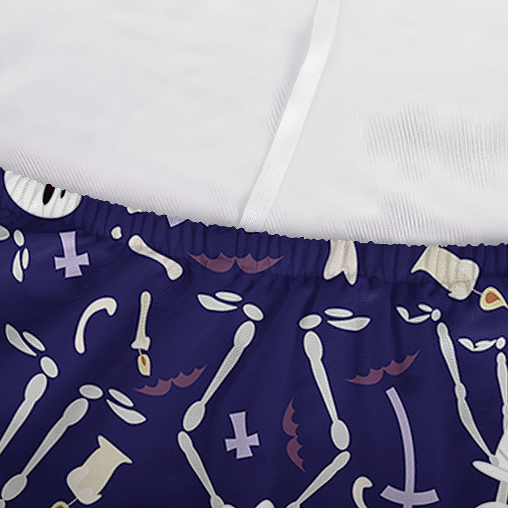 Tomb And Skeleton Pattern Print Sofa Cover