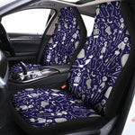 Tomb And Skeleton Pattern Print Universal Fit Car Seat Covers