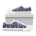 Tomb And Skeleton Pattern Print White Low Top Sneakers