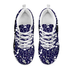 Tomb And Skeleton Pattern Print White Sneakers