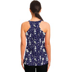 Tomb And Skeleton Pattern Print Women's Racerback Tank Top