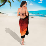 Total Lunar Eclipse Print Beach Sarong Wrap