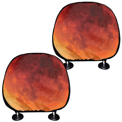 Total Lunar Eclipse Print Car Headrest Covers