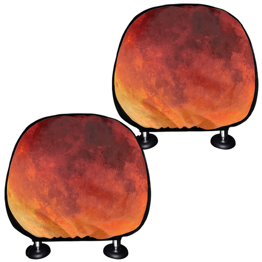 Total Lunar Eclipse Print Car Headrest Covers