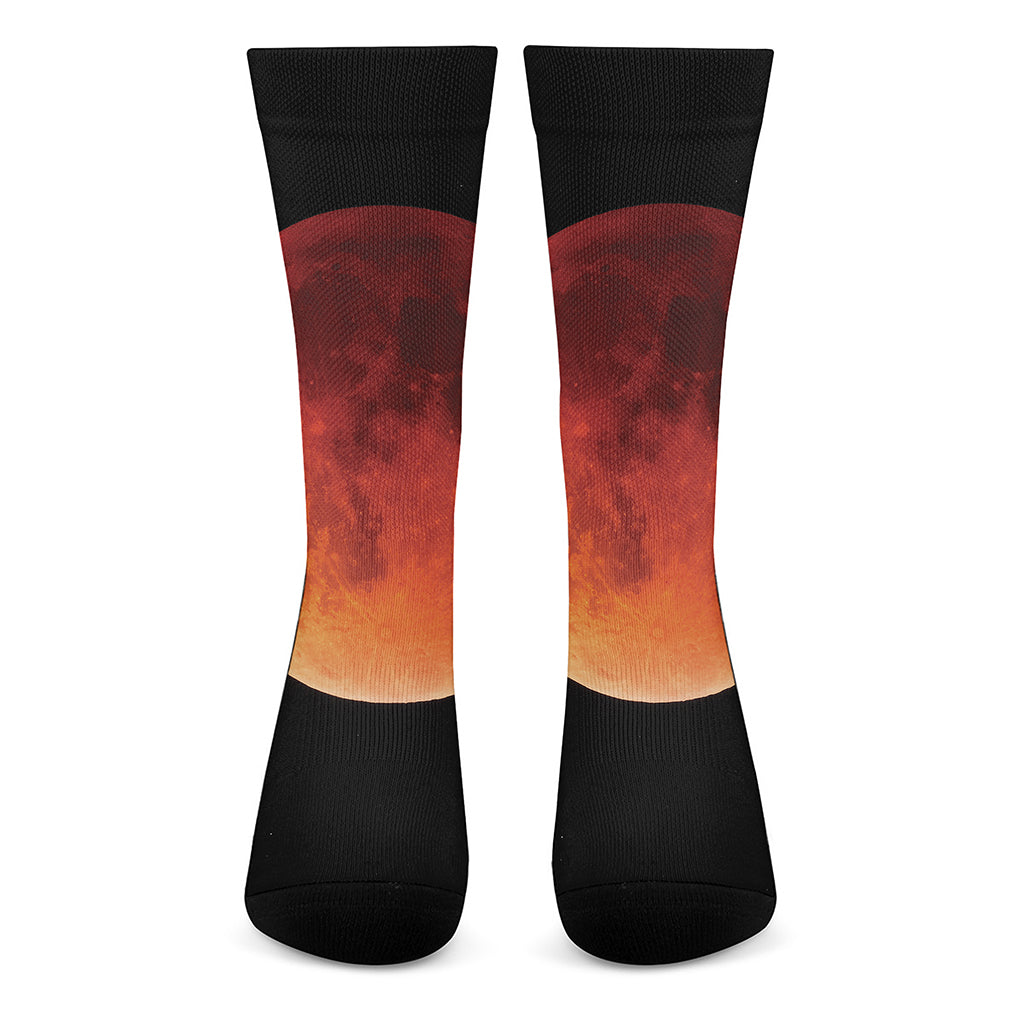 Total Lunar Eclipse Print Crew Socks