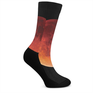 Total Lunar Eclipse Print Crew Socks