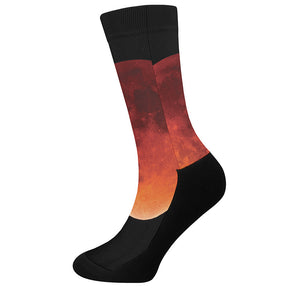 Total Lunar Eclipse Print Crew Socks