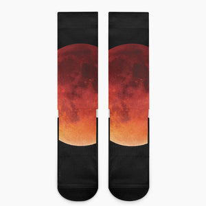 Total Lunar Eclipse Print Crew Socks