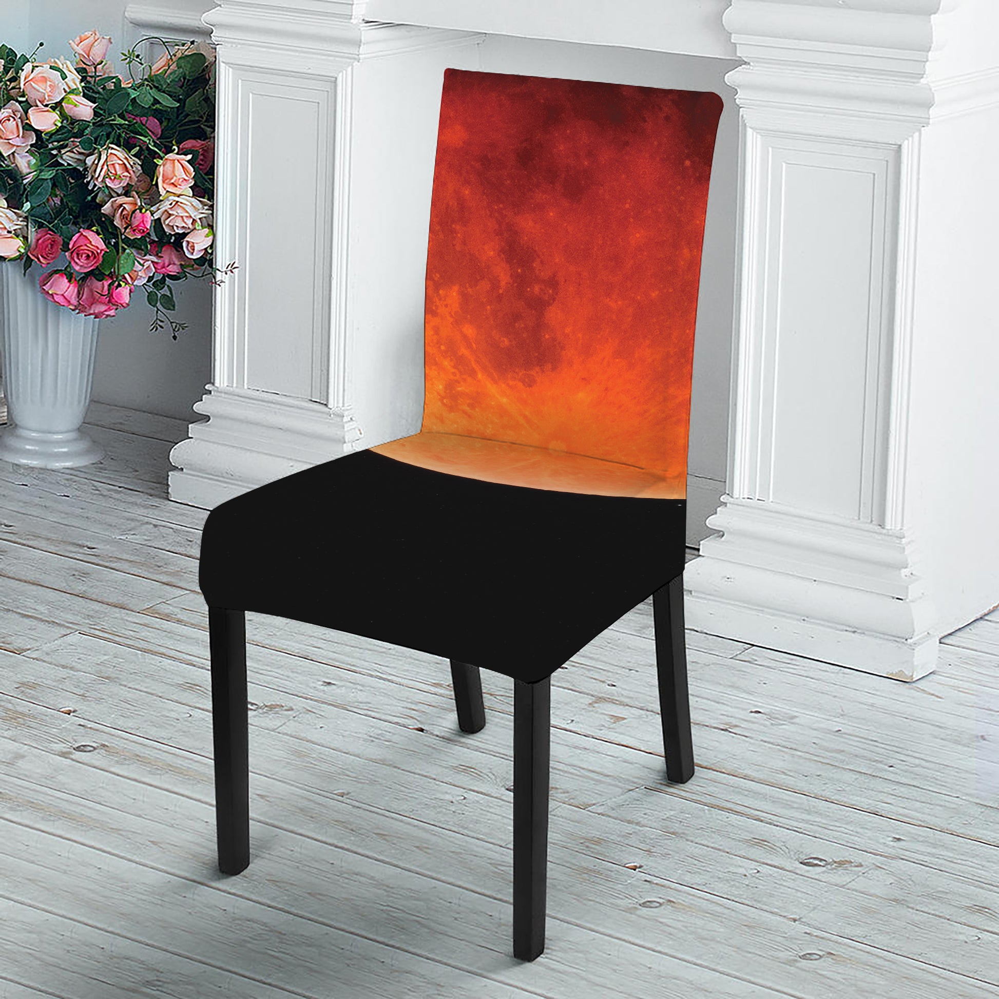 Total Lunar Eclipse Print Dining Chair Slipcover