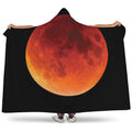 Total Lunar Eclipse Print Hooded Blanket