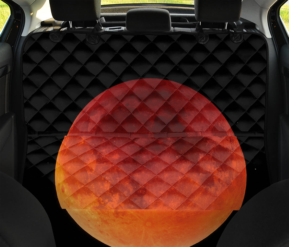 Total Lunar Eclipse Print Pet Car Back Seat Cover