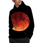Total Lunar Eclipse Print Pullover Hoodie