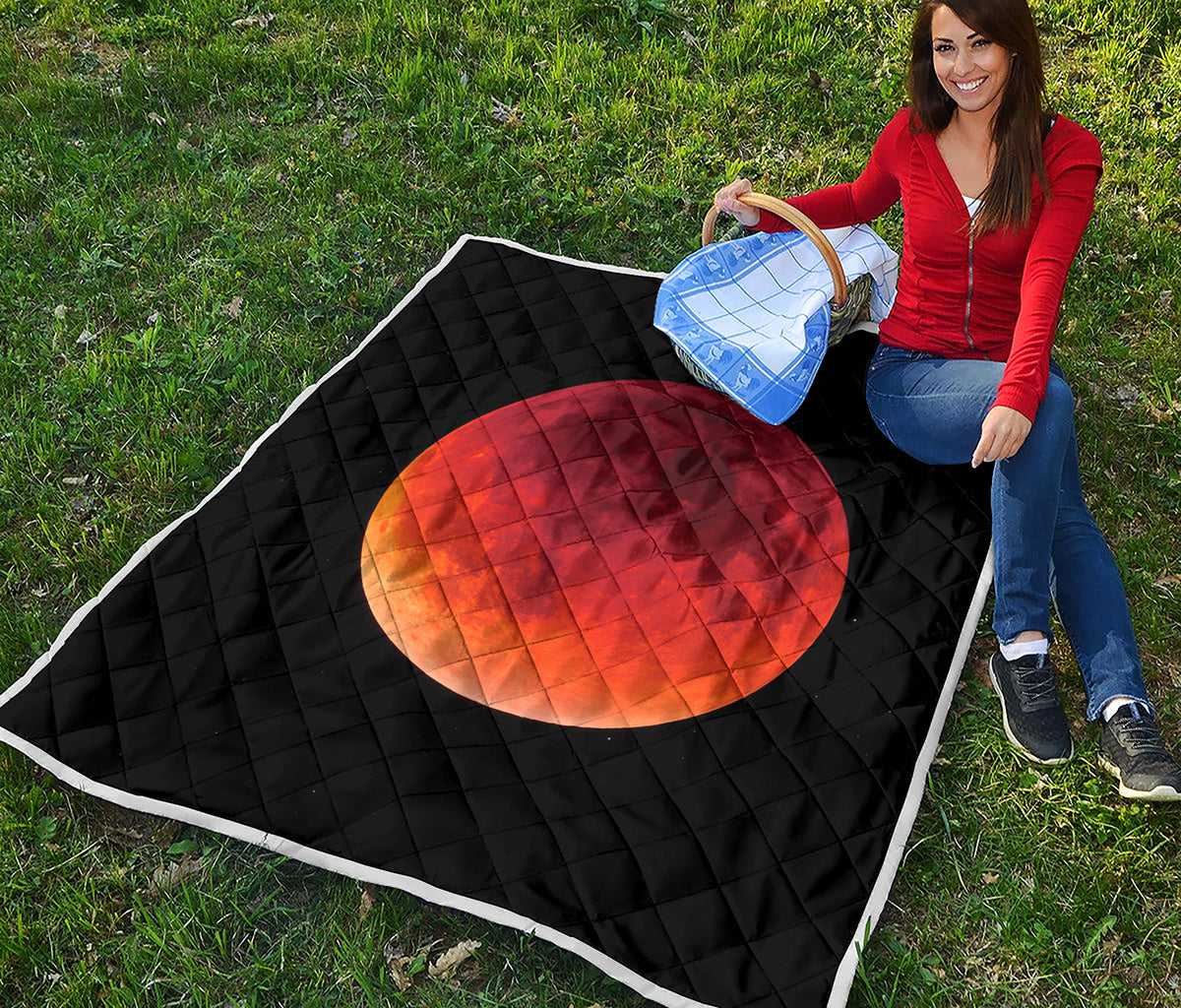 Total Lunar Eclipse Print Quilt