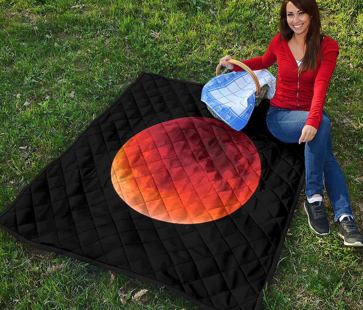 Total Lunar Eclipse Print Quilt