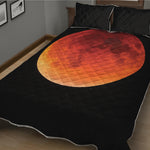 Total Lunar Eclipse Print Quilt Bed Set