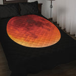 Total Lunar Eclipse Print Quilt Bed Set