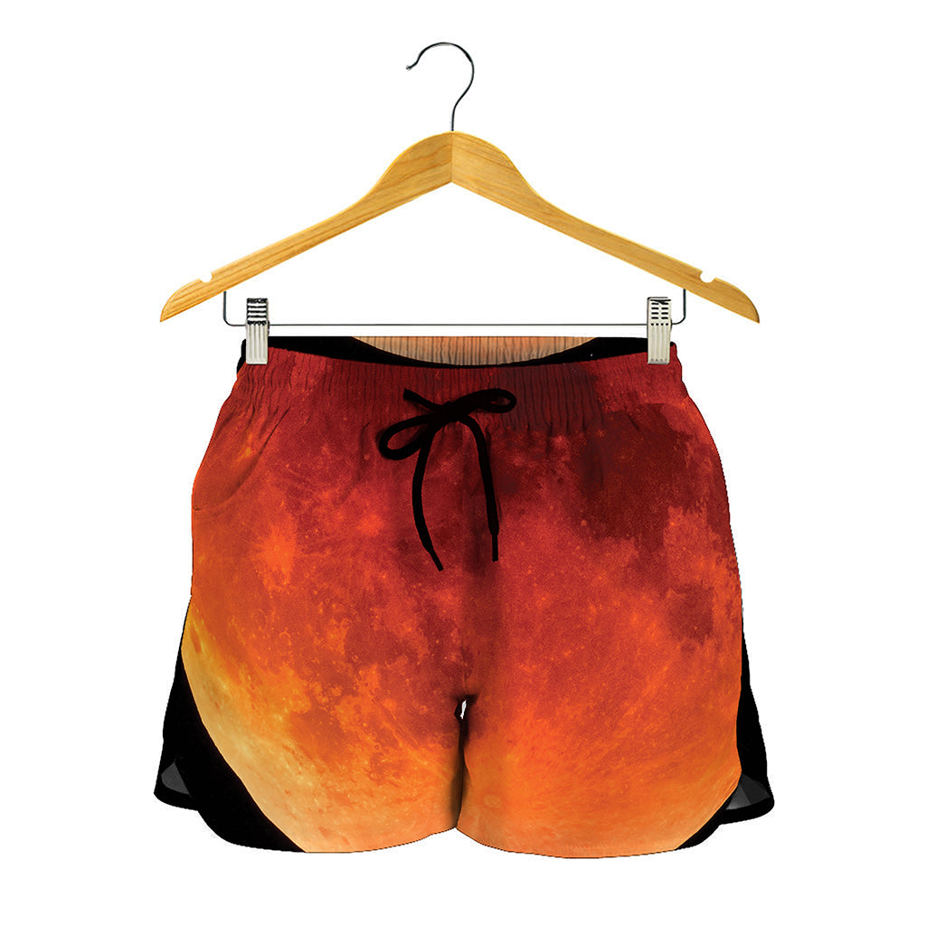Total Lunar Eclipse Print Women's Shorts