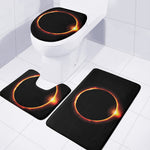 Total Solar Eclipse Print 3 Piece Bath Mat Set