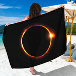 Total Solar Eclipse Print Beach Sarong Wrap