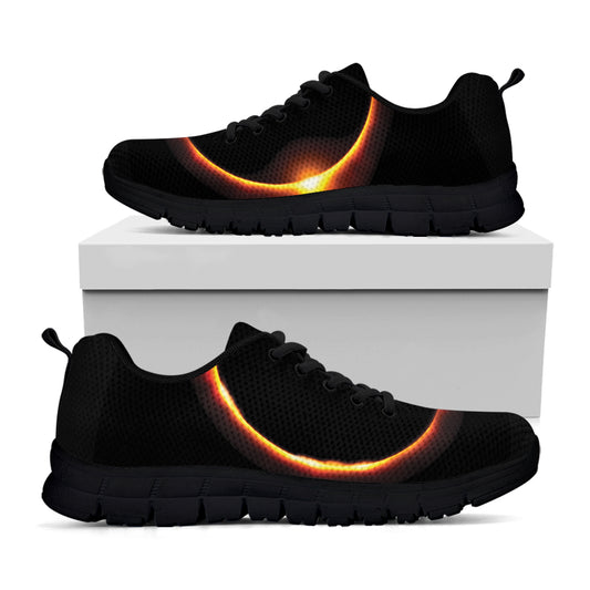 Total Solar Eclipse Print Black Sneakers