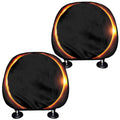Total Solar Eclipse Print Car Headrest Covers