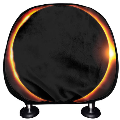 Total Solar Eclipse Print Car Headrest Covers