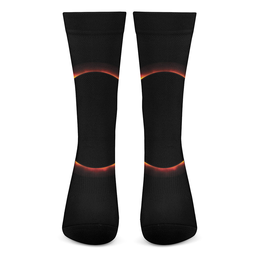 Total Solar Eclipse Print Crew Socks