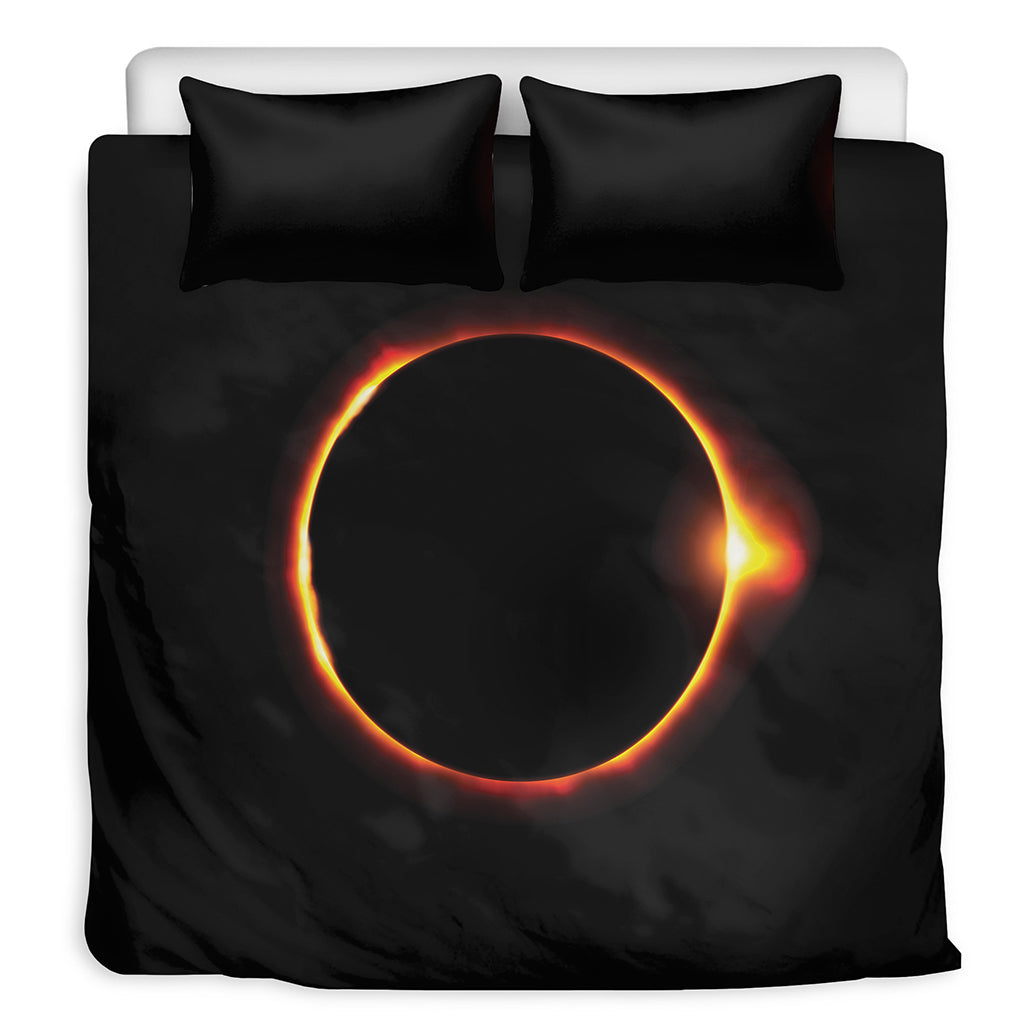 Total Solar Eclipse Print Duvet Cover Bedding Set