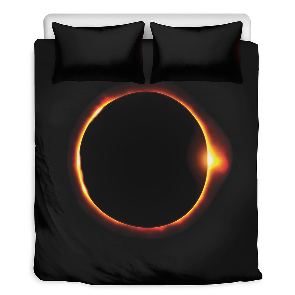 Total Solar Eclipse Print Duvet Cover Bedding Set