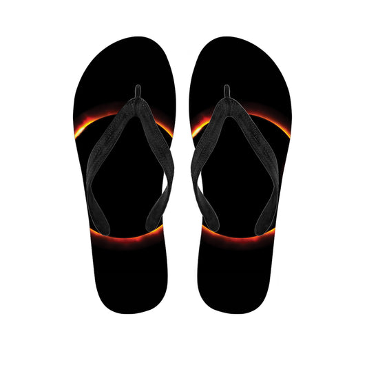 Total Solar Eclipse Print Flip Flops