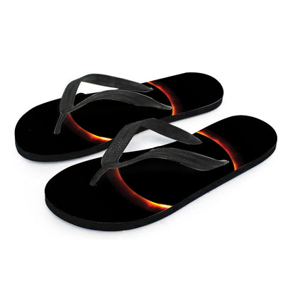Total Solar Eclipse Print Flip Flops