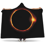 Total Solar Eclipse Print Hooded Blanket