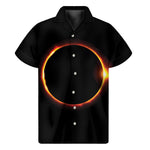 Total Solar Eclipse Print Men's Short Sleeve Shirt