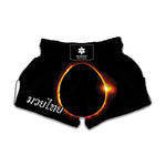 Total Solar Eclipse Print Muay Thai Boxing Shorts