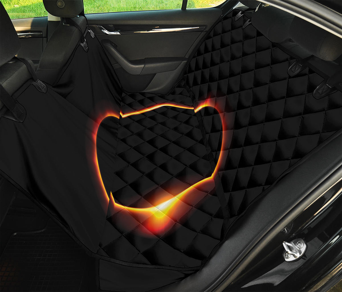 Total Solar Eclipse Print Pet Car Back Seat Cover