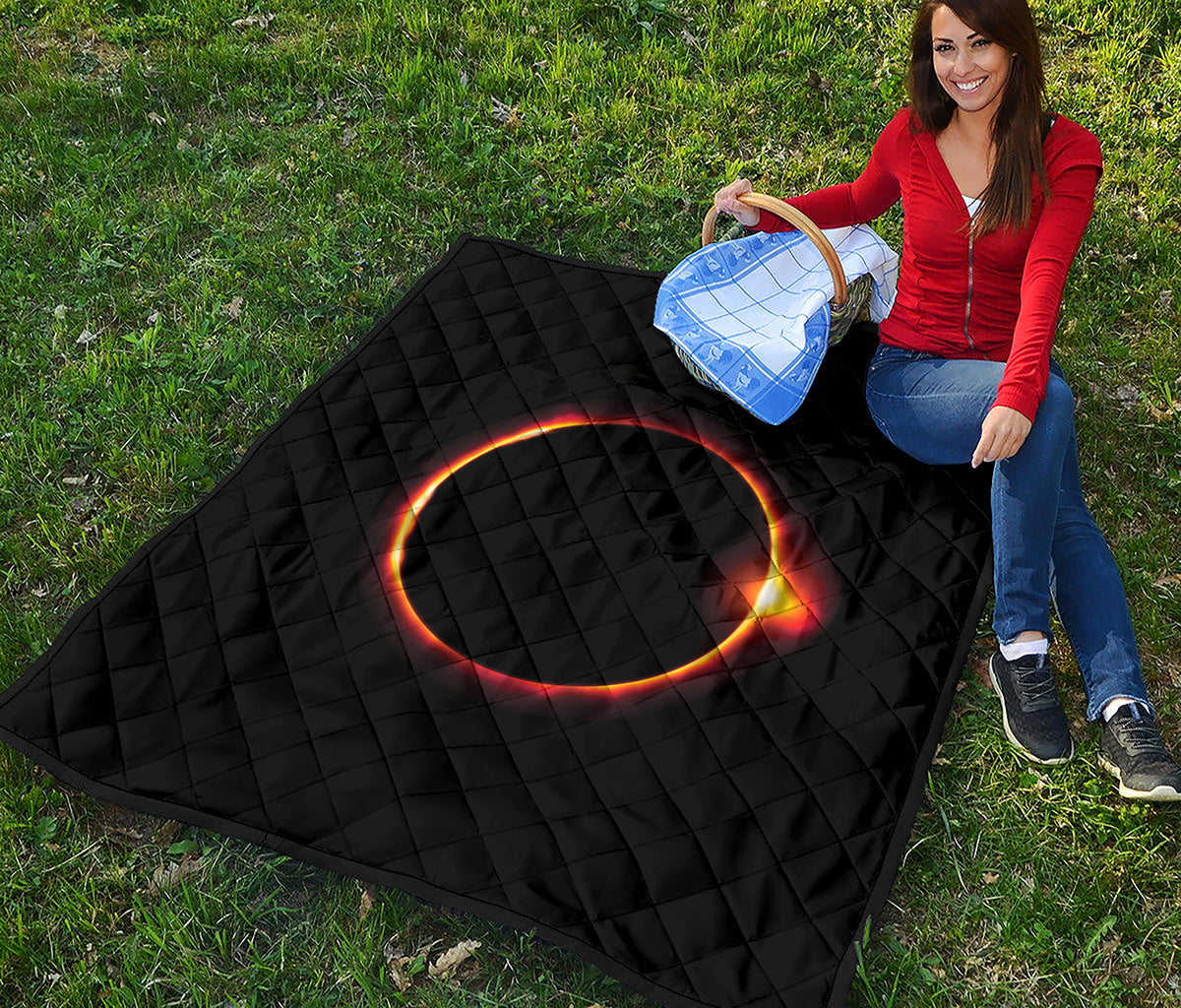 Total Solar Eclipse Print Quilt