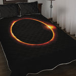 Total Solar Eclipse Print Quilt Bed Set