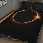 Total Solar Eclipse Print Quilt Bed Set