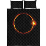 Total Solar Eclipse Print Quilt Bed Set