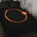 Total Solar Eclipse Print Quilt Bed Set