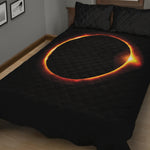 Total Solar Eclipse Print Quilt Bed Set