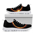 Total Solar Eclipse Print White Running Shoes