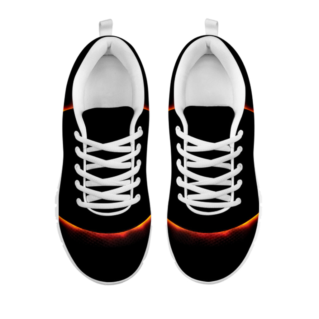 Total Solar Eclipse Print White Sneakers