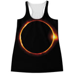 Total Solar Eclipse Print Women's Racerback Tank Top