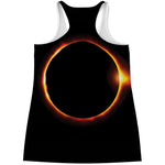 Total Solar Eclipse Print Women's Racerback Tank Top