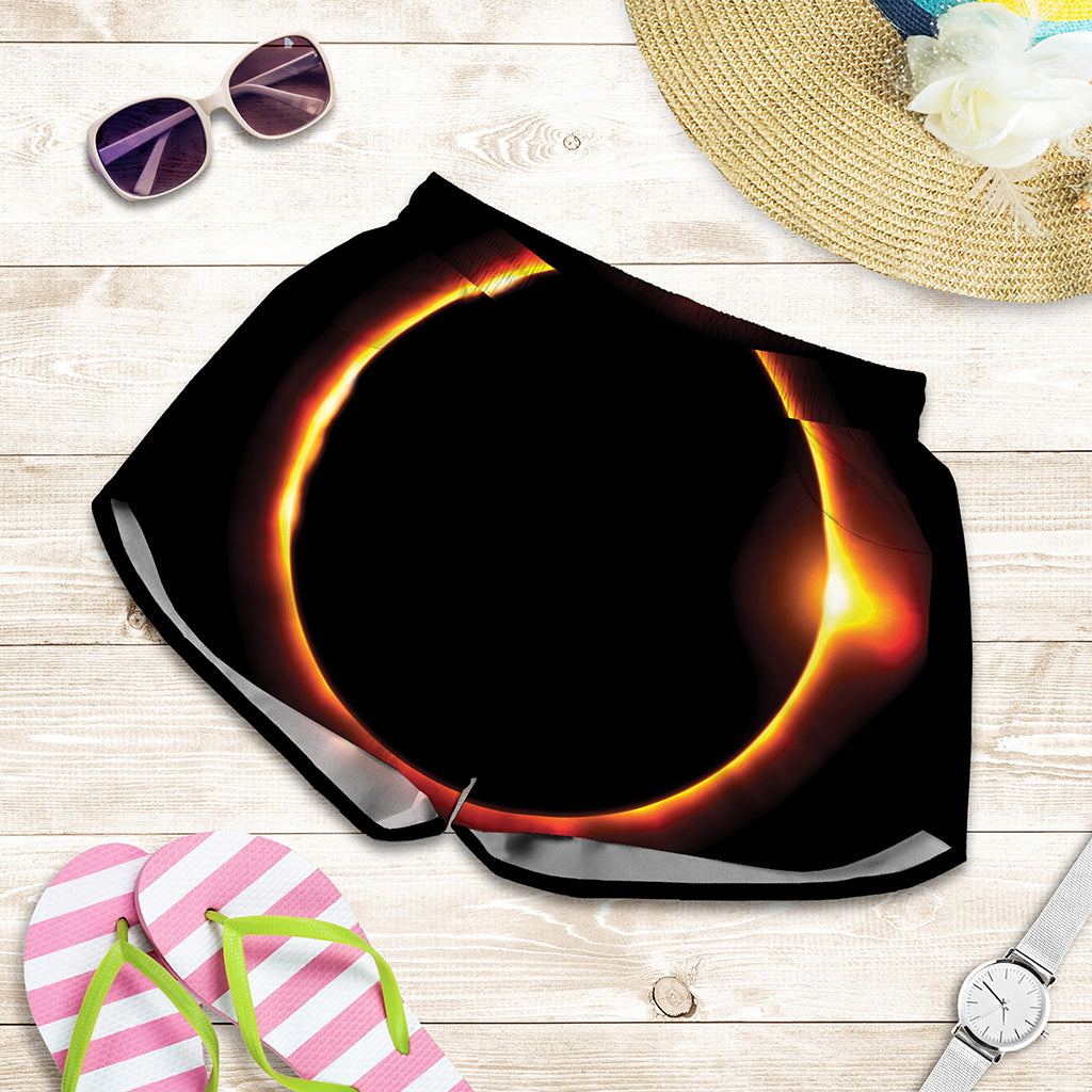 Total Solar Eclipse Print Women's Shorts