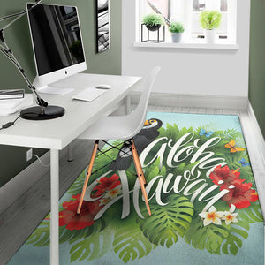 Toucan Aloha Hawaii Print Area Rug