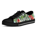 Toucan Aloha Hawaii Print Black Low Top Shoes 