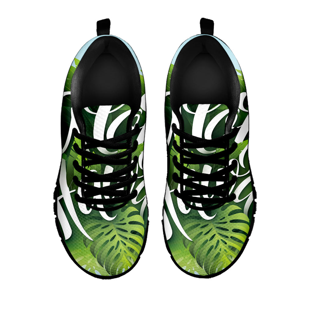 Toucan Aloha Hawaii Print Black Sneakers