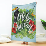 Toucan Aloha Hawaii Print Blanket